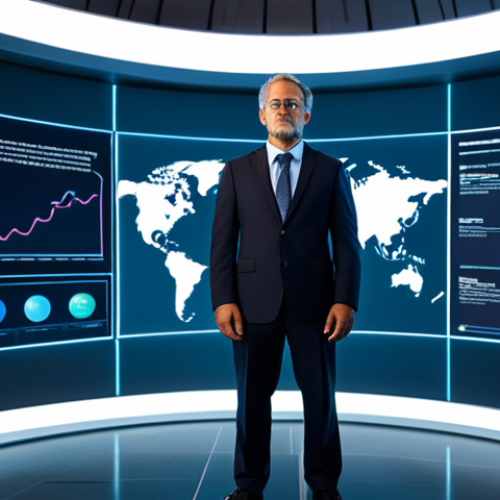 Home 4 A diverse professional, dressed in a modest business suit, stands confidently in a futuristic, brightly lit learning hub. The environment showcases holographic displays of data analytics, digital skill trees, and abstract representations of evolving technology. The individual is looking forward, symbolizing progress and lifelong learning, with a determined yet thoughtful expression. The scene emphasizes modern professional development and adaptation to change. fully clothed, appropriate attire, professional dress, safe for work, perfect anatomy, correct proportions, natural pose, well-formed hands, proper finger count, natural body proportions, high quality, professional photography, appropriate content, family-friendly.
